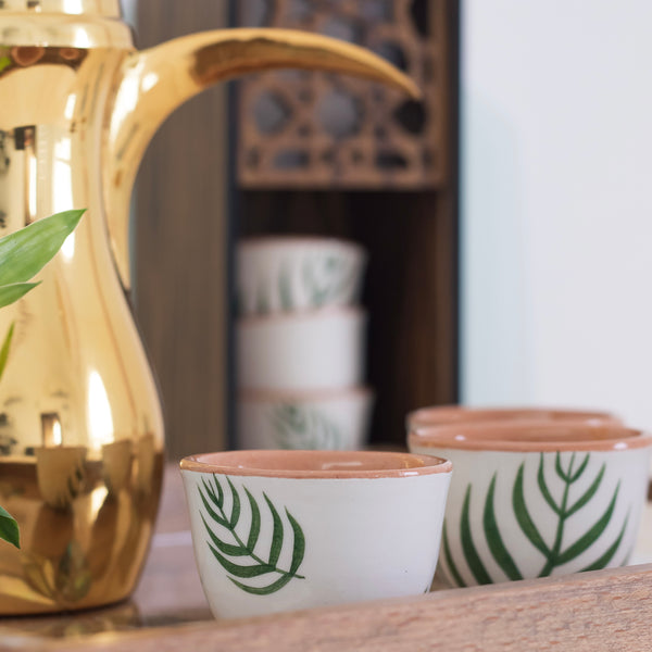 Sa’af Red Clay Arabian Coffee Cups (Set of 6)