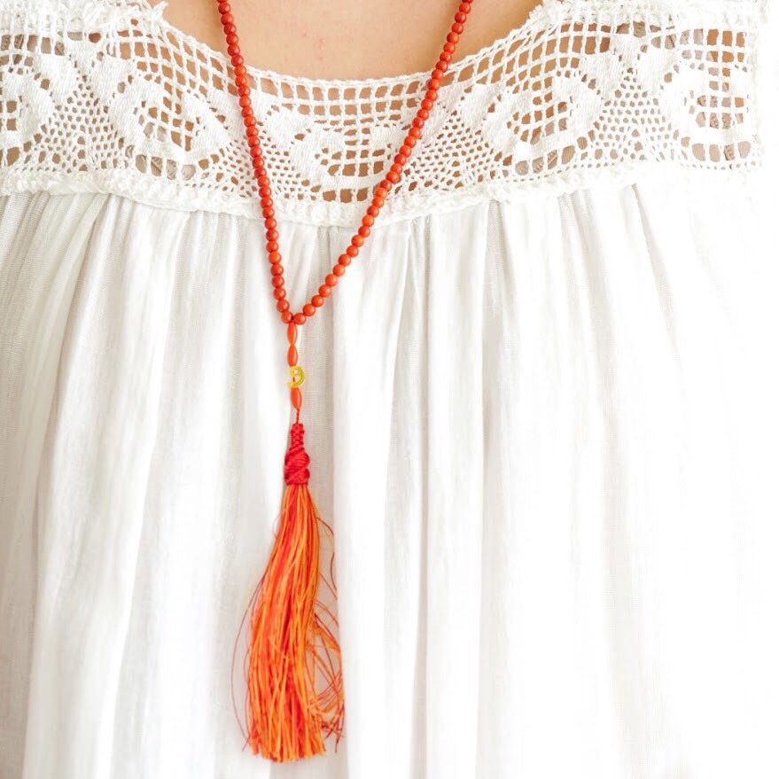 Coral Long Necklace