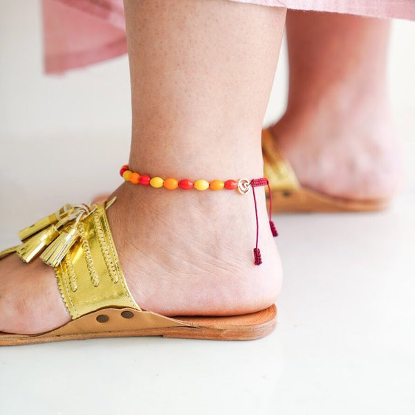 Multicolored Bakelite Anklet